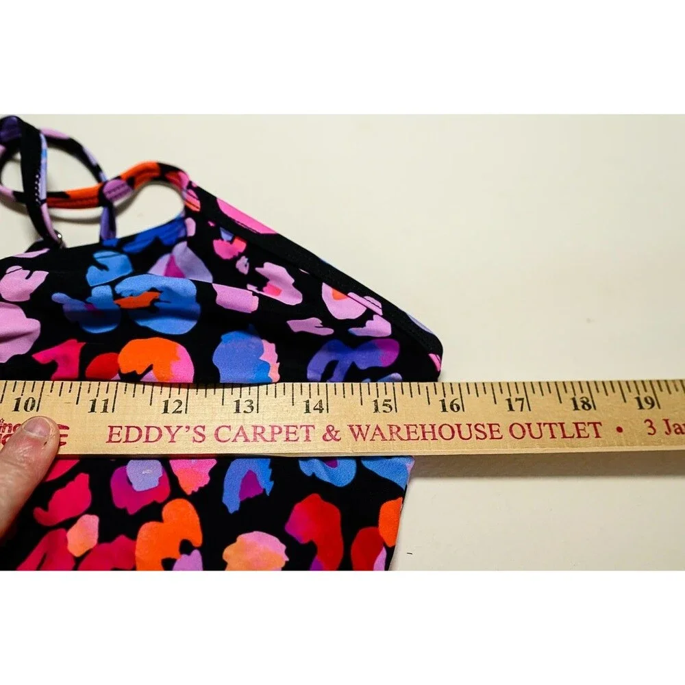 Cupshe Multicolored Leopard Print O Ring One Piece Swimsuit Bathing Suit Swim L